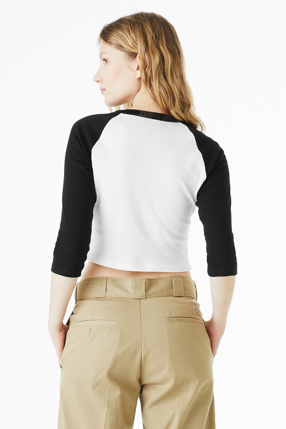Women's Micro Rib 3/4 Raglan Baby Tee - Image 5