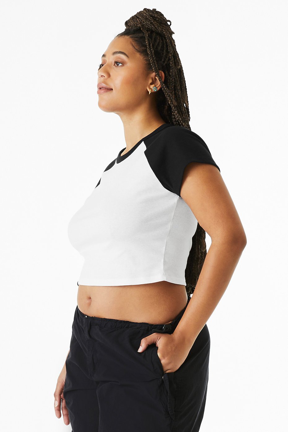 Women's Micro Rib Raglan Baby Tee - Image 4